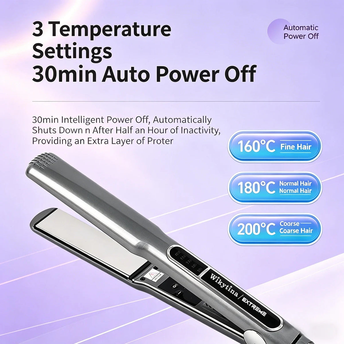 Lizze Style 2 in 1 Hair Straightener Curler Nano Titanium Dual Purpose for Straight or Fluffy Curls Portable Home Use Halalzen