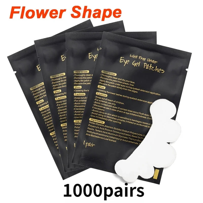 50/500/1000pcs Gel Patches for Eyelashes Building Eyelash Extension Under Eye Pads Lash Stickers Tools Wholesale LAUKISS
