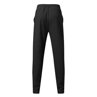 Men s Casual Elastic Waist Drawstring Trousers with Pockets Solid Color Streetwear Pants for Everyday Comfort