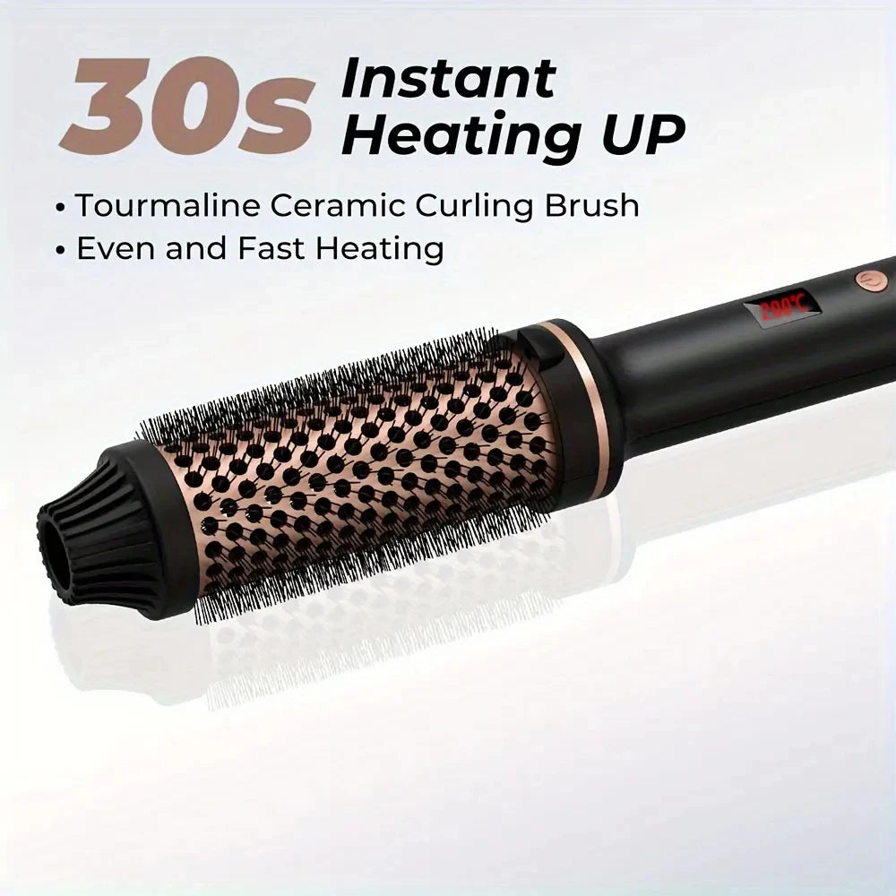 Valentine Gift Hair Curler Straightener Electric Hair Brushes Hot Comb Professional Curling Iron Heated Anti-Scald Thermal Brush Halalzen