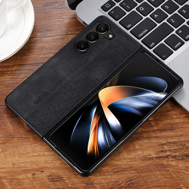 Luxury PU Leather Mobile Phone Case For Samsung Galaxy Z Fold 7 6 5 4 3 Bumper Coque Back Cover For Galaxy Z Fold 5 4 3