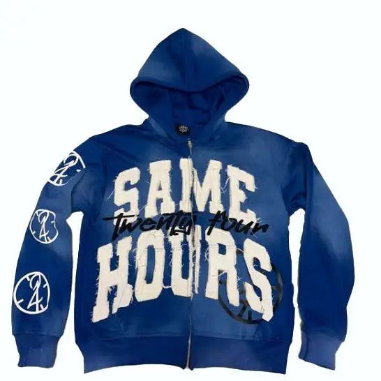 Letter Hoodie for Men Women, Graphic Hoodies for Men Y2k Hoodie Aesthetic Hoodies Sweatshirt Jacket Fall Goth Grunge Blue Hooded