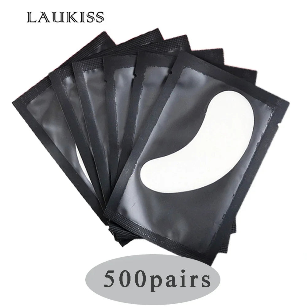 50/500/1000pcs Gel Patches for Eyelashes Building Eyelash Extension Under Eye Pads Lash Stickers Tools Wholesale LAUKISS