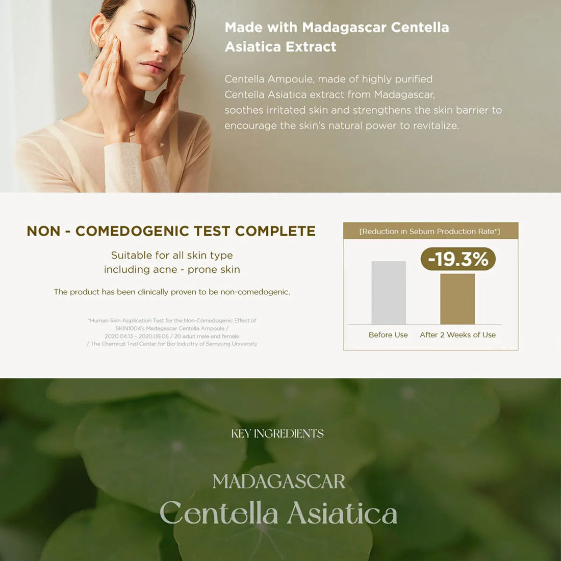 SKIN1004 Madagascar Centella Ampoule 55ml,Calming&Refreshing,Smoothing Red Tones,Invisible&Clean,Korean Skincare,Korean Makeup Halalzen