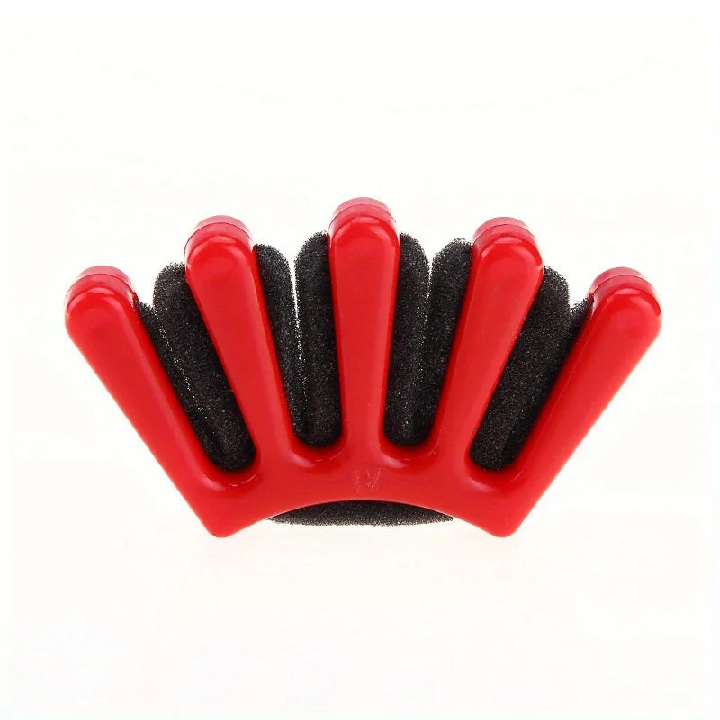 5-Finger Sponge Hair Braiding Tool, DIY Wave Curly Twist Styling Kit, Manual Hair Weaver Crimper for Women Girls Party Travel