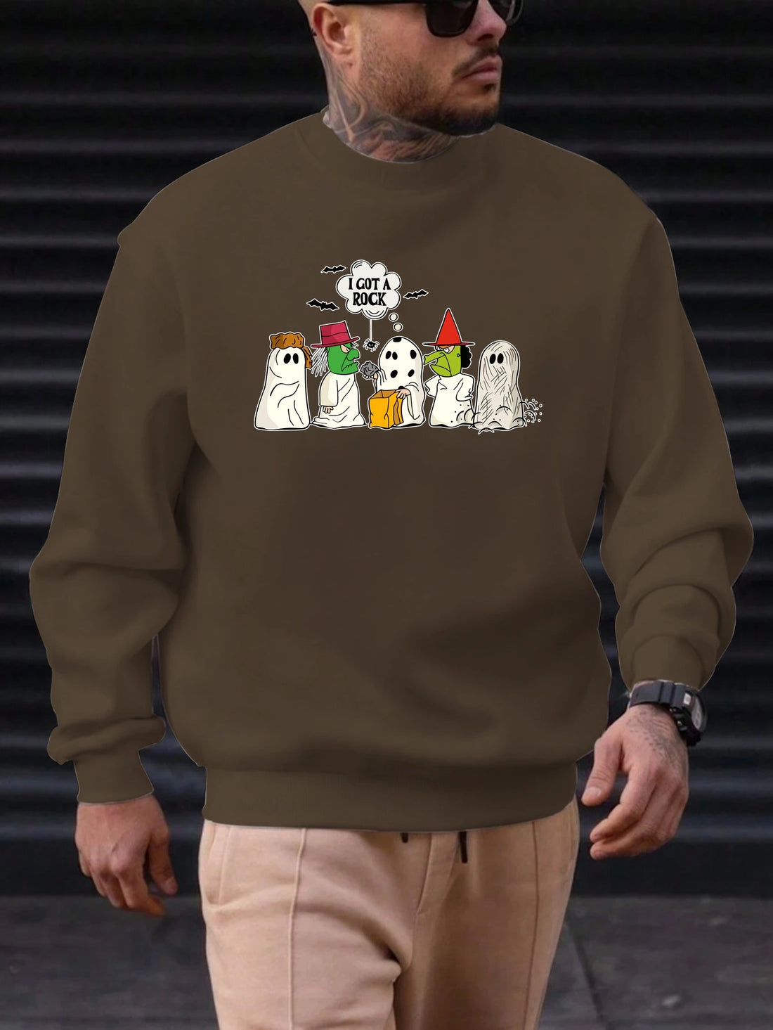 2025 New Men's Cotton Sweatshirt I GOT A ROCK Pattern Printing Round Neck Fashion Casual High Quality Daily Top Clothing