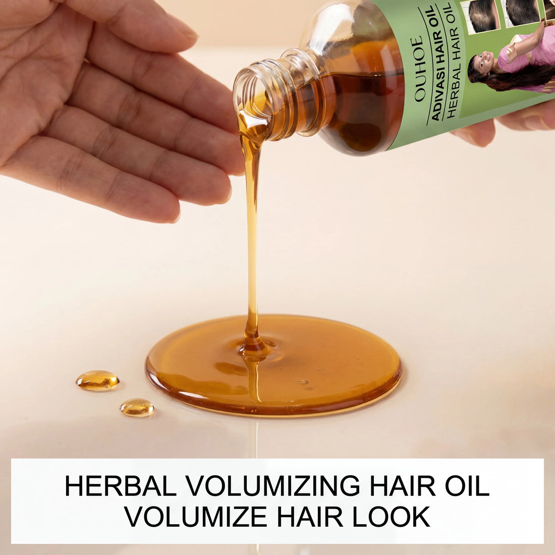 Herbal Hair Oil Nourishing Scalp Treatment Strengthening Serum For Dry Damaged Hair Vitamin E Ginger Root Extract Smoothing Frizz Deep Conditioning Moisturizing Anti Breakage 100ml