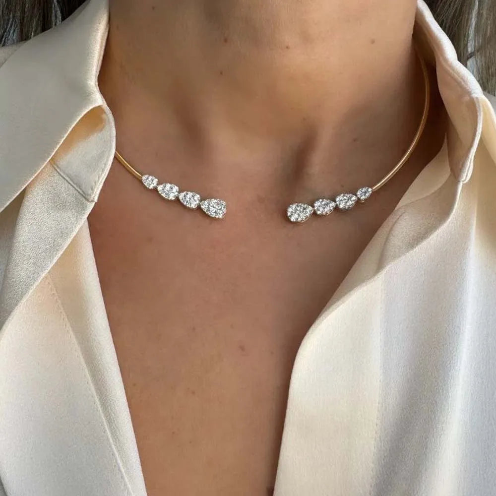 Stonefans Water Drop Rhinestone Choker – Sparkly Bling Necklace for Women’s Prom & Wedding