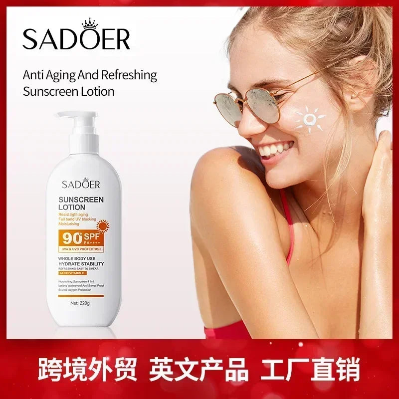 SPF90+ sunscreen, UV protection, whitening sunscreen, moisturizing, whitening, facial and body sunscreen, skin care, anti-aging Halalzen
