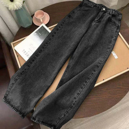 Jeans for Women Autumn Winter New Style High Waist Loose Straight Draped Wide-leg Floor-sweeping Pants