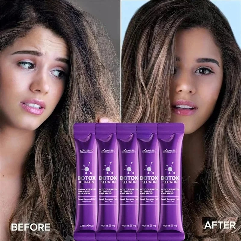 5 Seconds Keratin Hair Mask, Magical Repair for Dry Frizzy Damaged Hair,Deep Moisturize&Nourishing Treatment for Soft Shiny Hair Halalzen