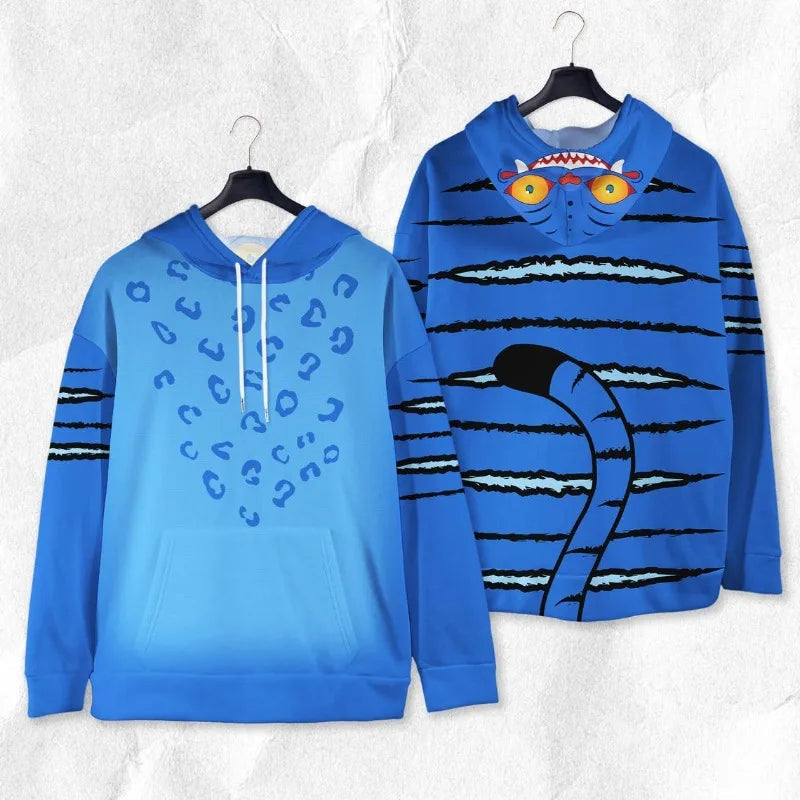 Women's Derpy Printed Hoodie for Autumn Winter KPop Demon Hunters Inspired Cozy Pullover for Daily Wear & Street Style Outings HALALZEN