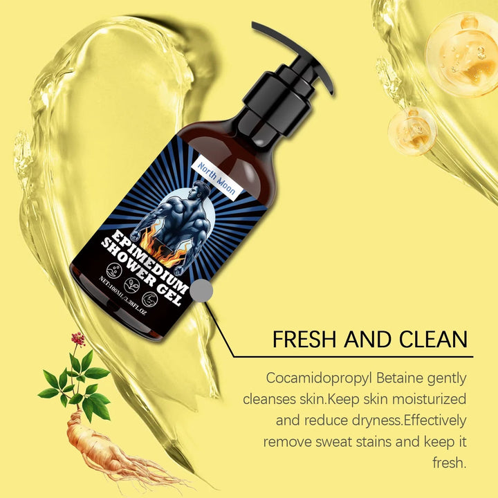 North Moon Men Coconut Oil Shower Gel Removing Exfoliate Lasting Nourish Smooth Reduce Dry For Sensitive Skin Body Washing Gels Halalzen
