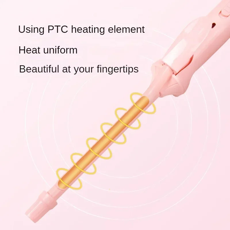 Mini Hair Curling Iron 9mm Curler Wand Professional Curly Tongs Ceramic Electric Salon Styling Tool Small Crimping Iron Halalzen