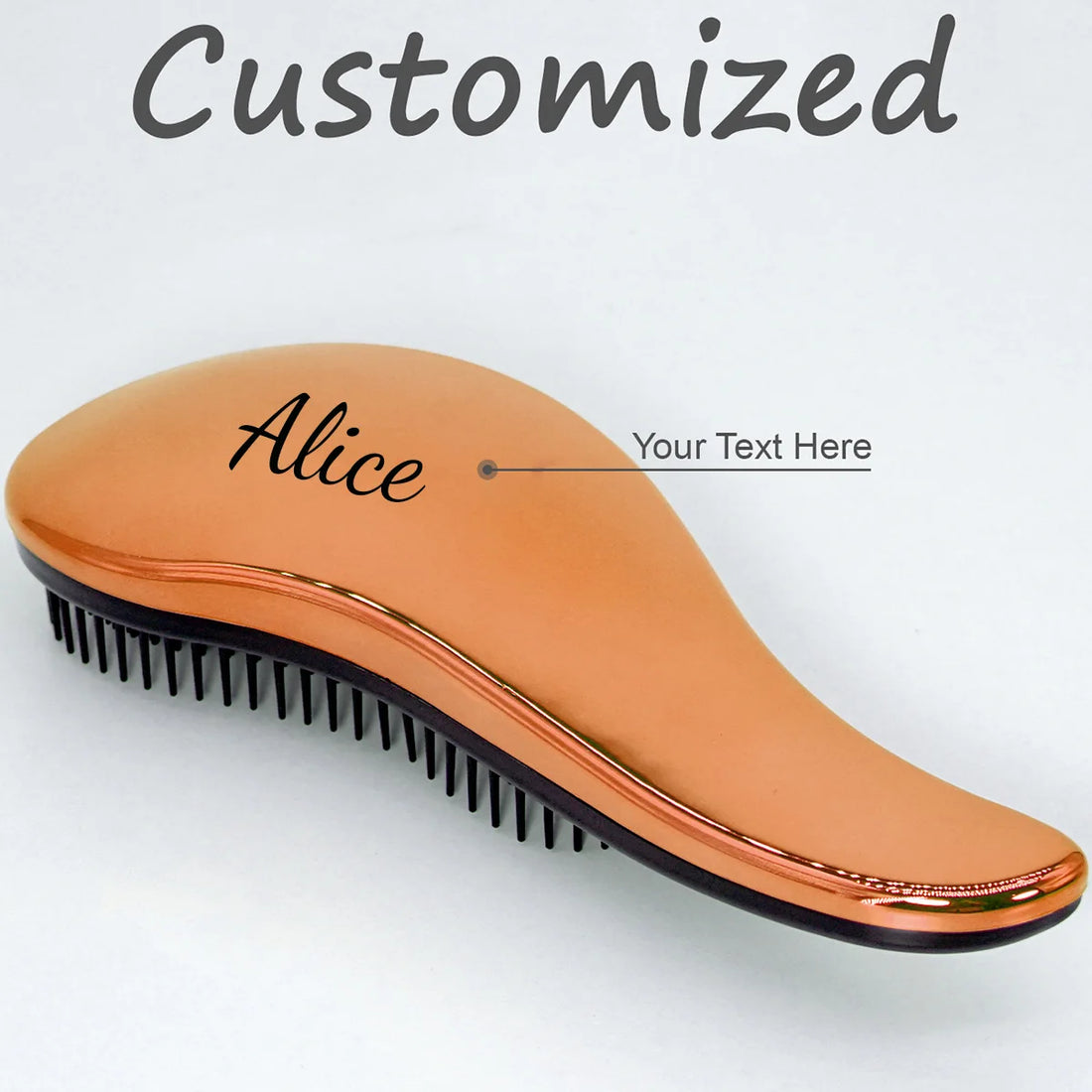 1pc Personalised Custom Mini Magic Detangling Comb Anti-static Massage Tangle Detangle Hairbrush Comb Barber Hair Styling Tool