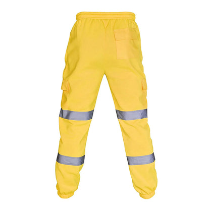 Reflective Stripes Strips Pants Men Work Trousers Hi Vis Pants High Visibility Work Wear Pants Road Construction Safety Trousers