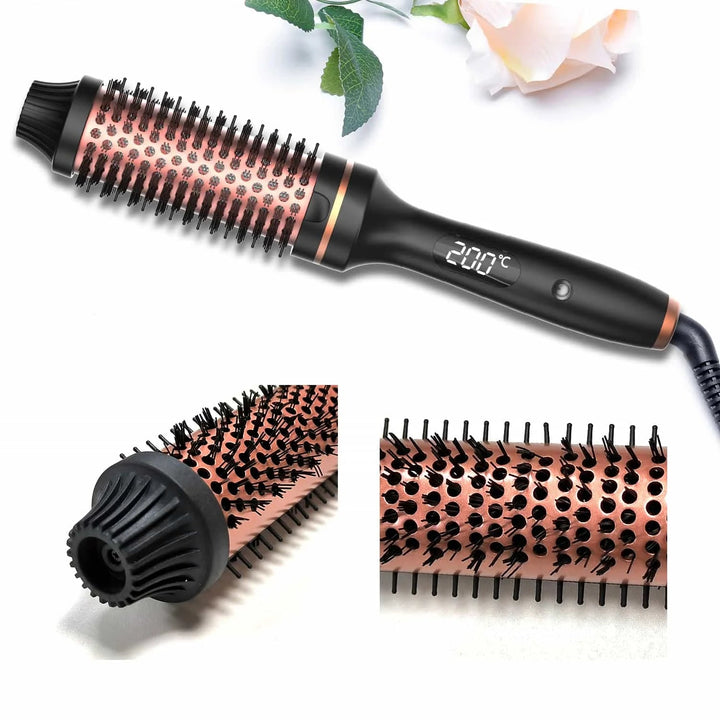 Thermal Brush Styling Comb Electric Fast Heating Anti Scald 3 in 1 Straightener Heated Brush Professional Hair Styling Brush Halalzen