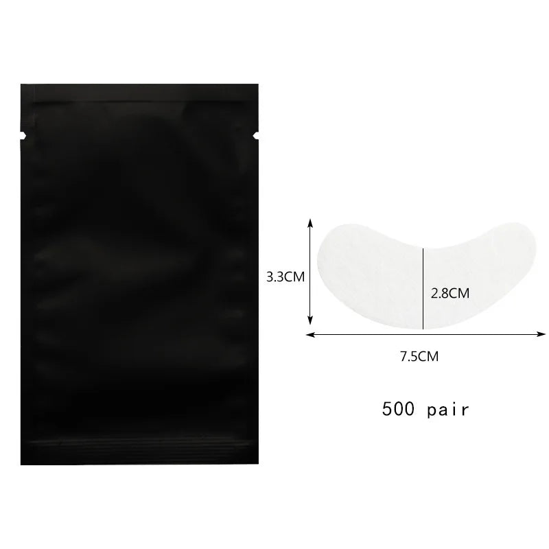 200/500 Pairs Hydrogel Eyelash Pad Patch Tips Wraps Under Eye Lash Paper Stickers Gel Patches Eyelash Extension Makeup Tool
