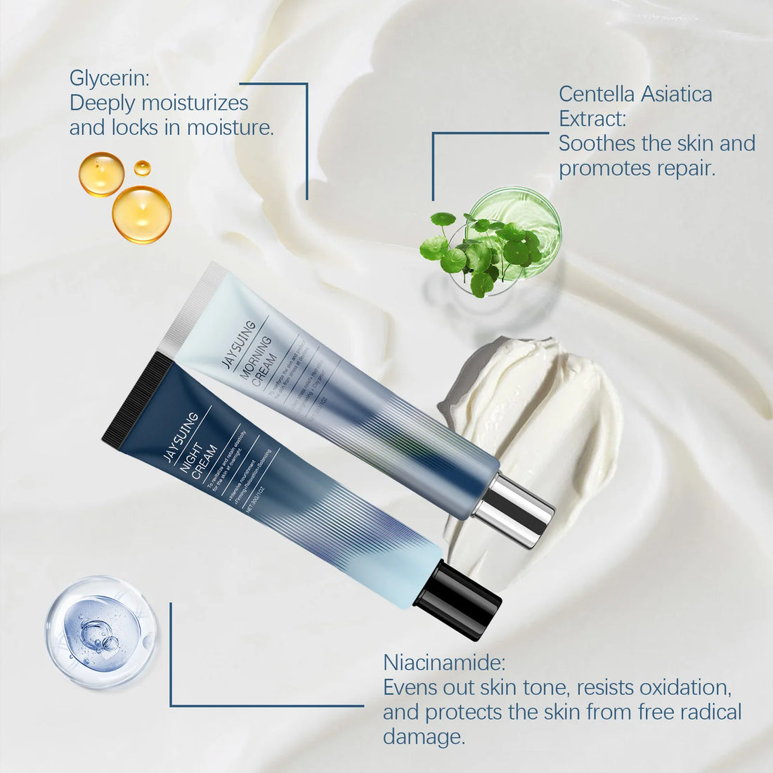 Nourishing Face Cream Evening Day Hydrating Double Moisturizing Firming Remove Dark Spots Dullness Brighten Repair Skin Cream