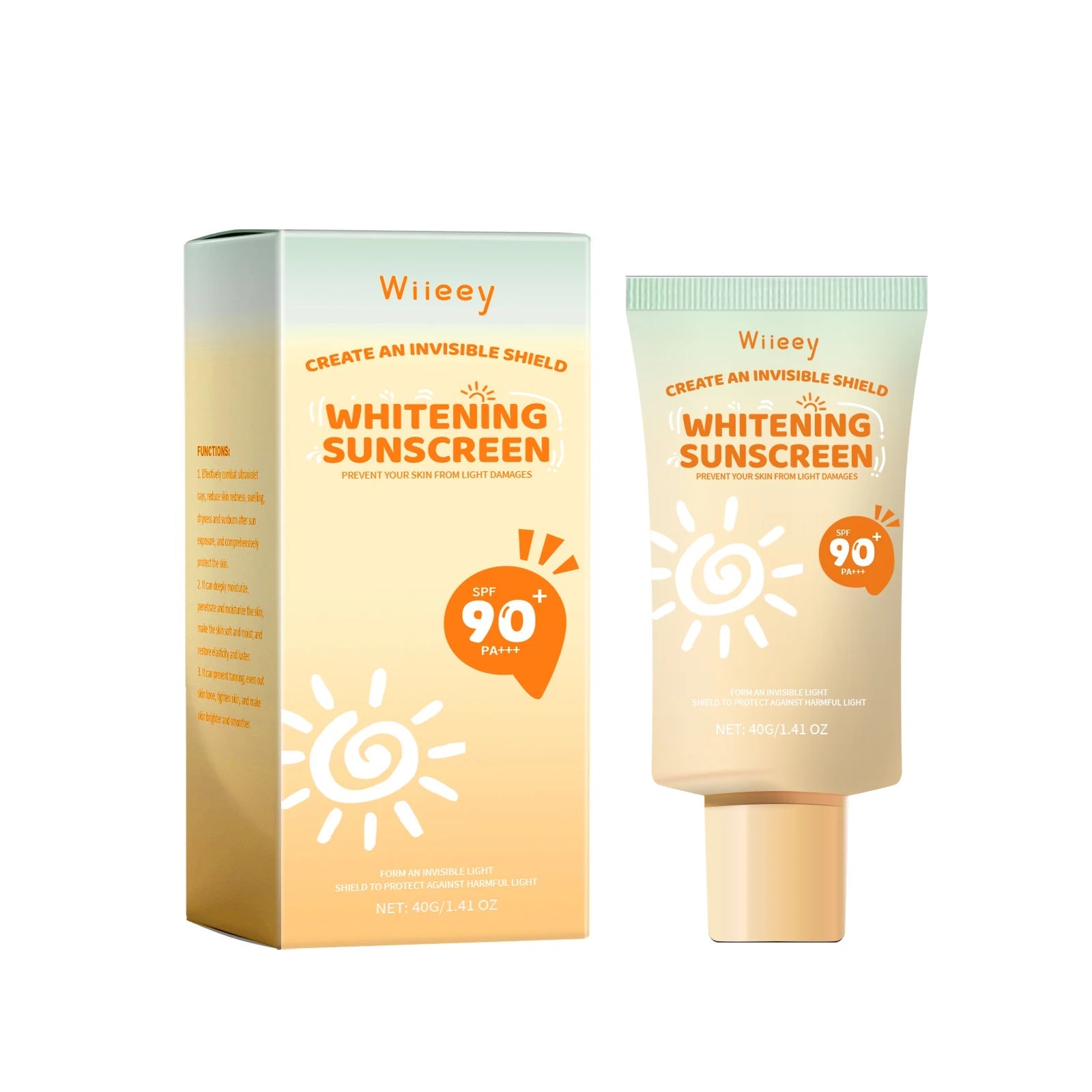 Children UV Protection Cream Lasting Sun Block Isolation Brightening Refreshing Oil Control SPF 90+Moisturizing Sunscreen Cream Halalzen