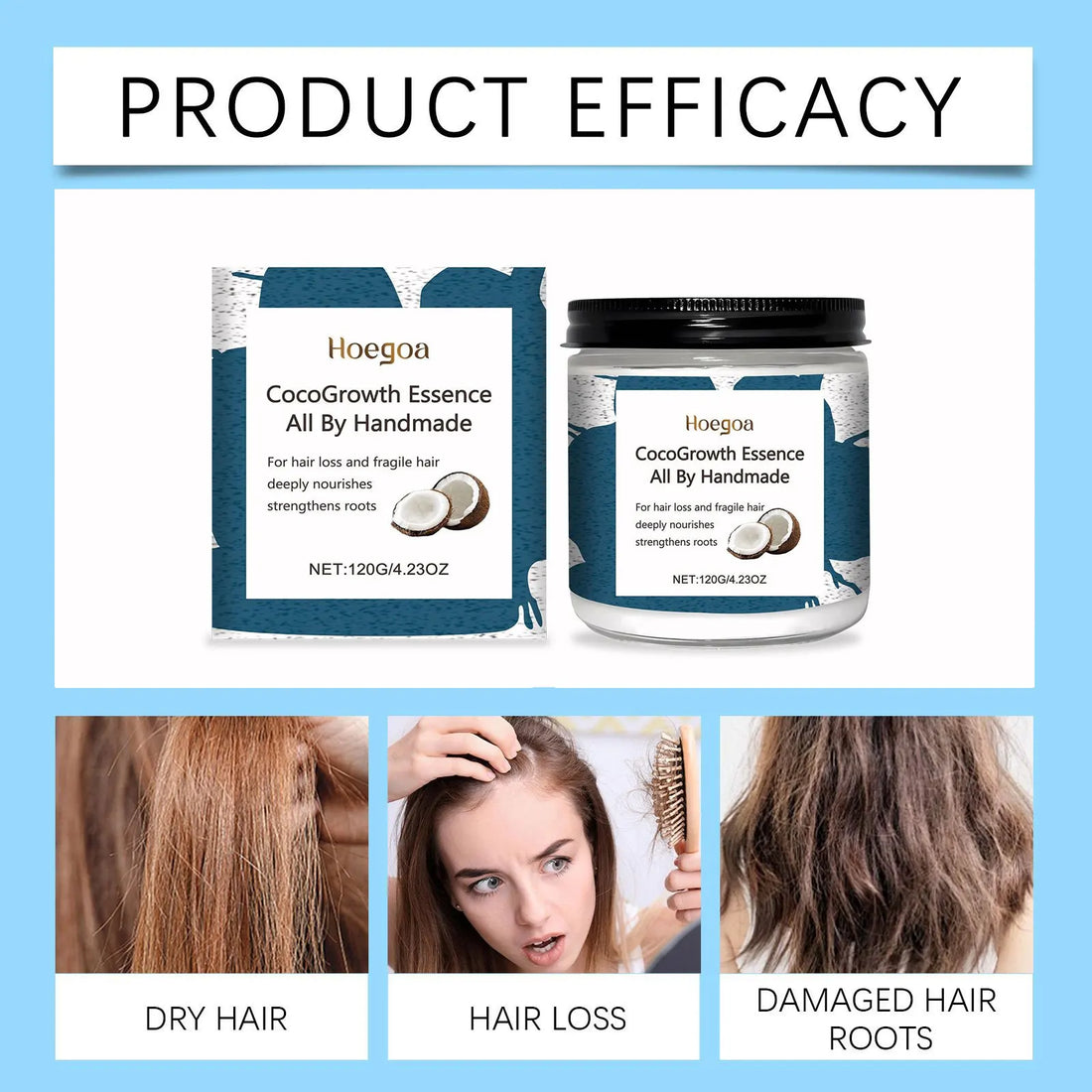 Coconut Hair Essential Cream Keep Straighten Improve Shiny Strengthen Regrowth Reduce Loss Damaged Treatment Wigs Hair Care Mask
