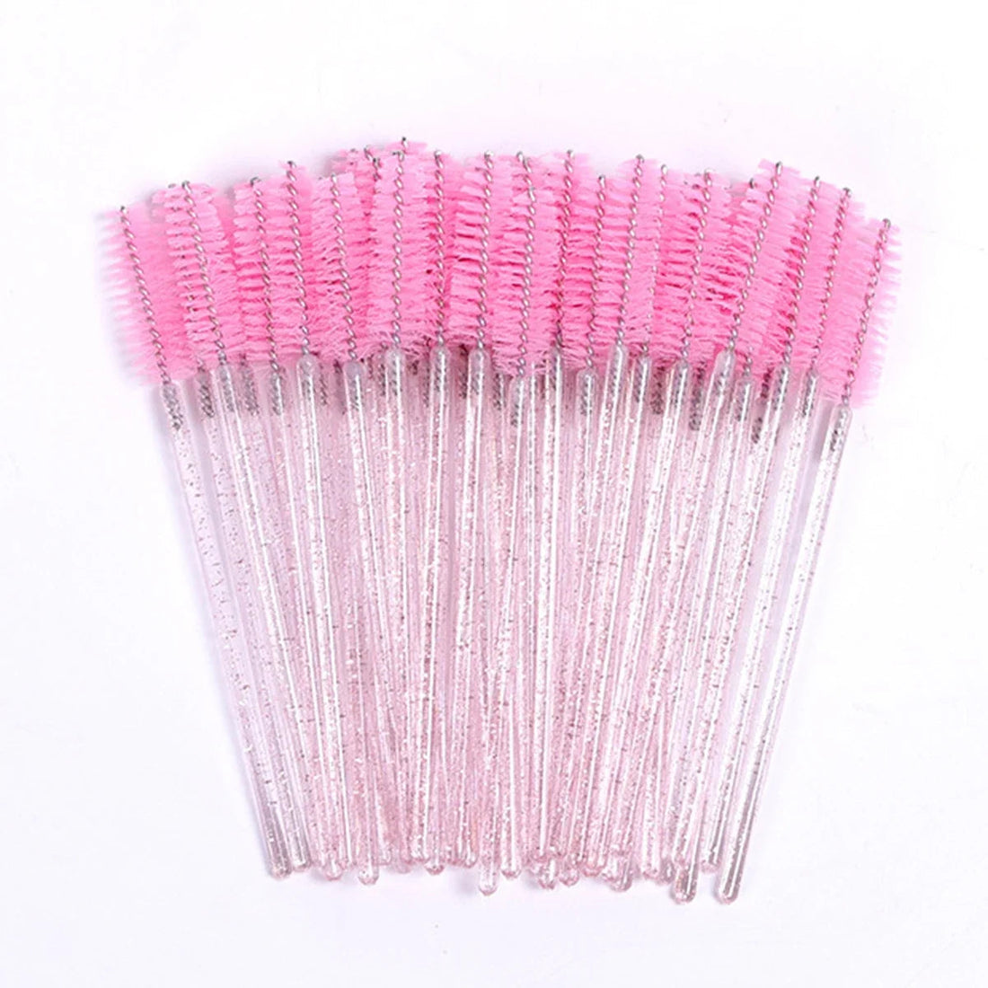 100 Pcs Crystal Eyelash Brush Disposable Mascara Wands Eyelash Extension Microbrush Eyebrow Applicator Makeup Brush Halalzen