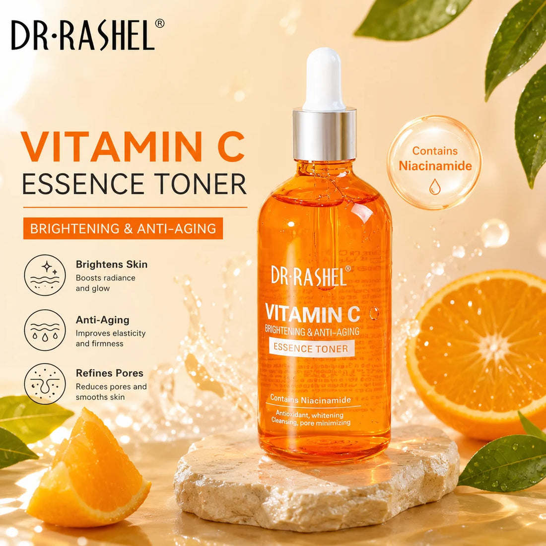 DR.Rashel Vitamin C Toner Smooth Revitalize Skin Brightening Moisturizing  100G