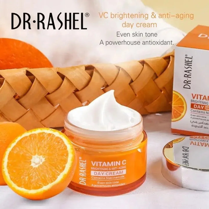 DR.RASHEL Vitamin C Series Creams Refreshing Non-Greasy Day Cream With Sun Protection Comprehensive Care And All Skin Needs 50g