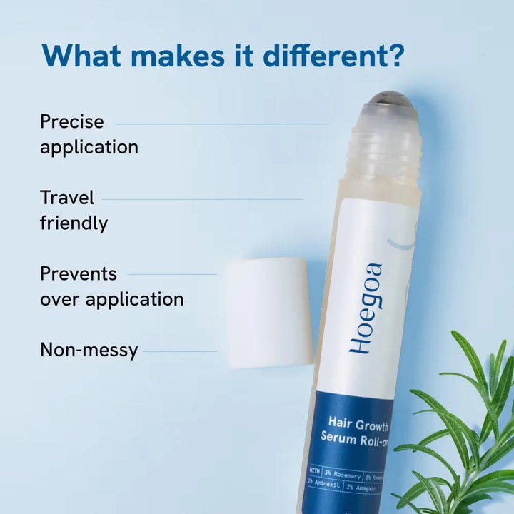 Rosemary & Ginger Hair Growth Oil Roll-On – Nourishing Strengthening Scalp Treatment  Anti Hair Loss Serum for Thicker Hair