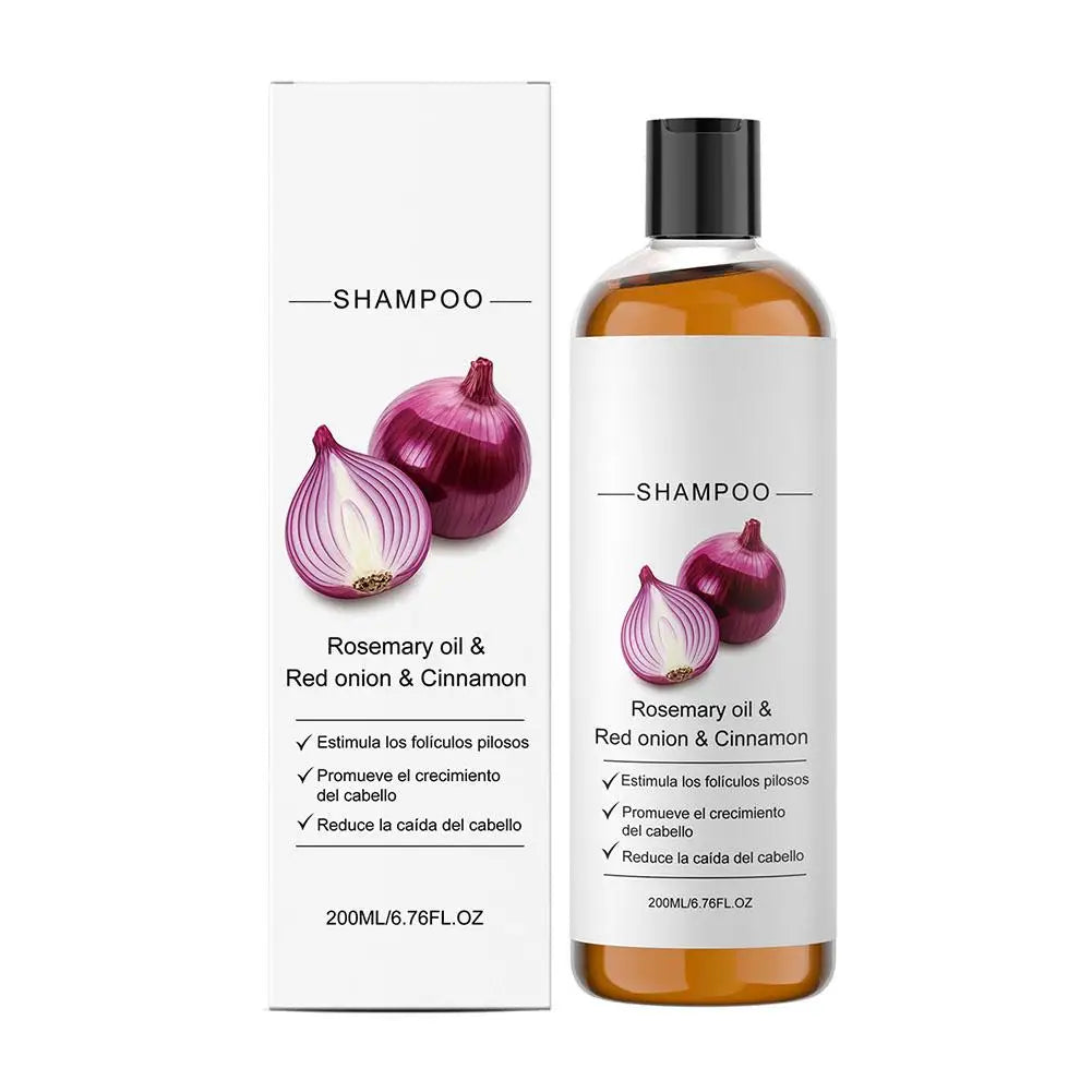 Rosemary Red Onion Cinnamon Shampoo,Anti Hair Loss Treatment for Thicker Stronger Hair, Scalp Nourishing Volumizing Care 200ml