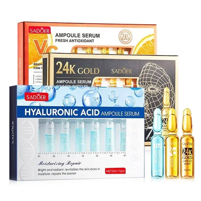 24K Gold Anti-Aging Face Serum Dark Spots Removal Hyaluronic Acid Pore Minimizer Whitening Wrinkle Remove Essence Skin Care
