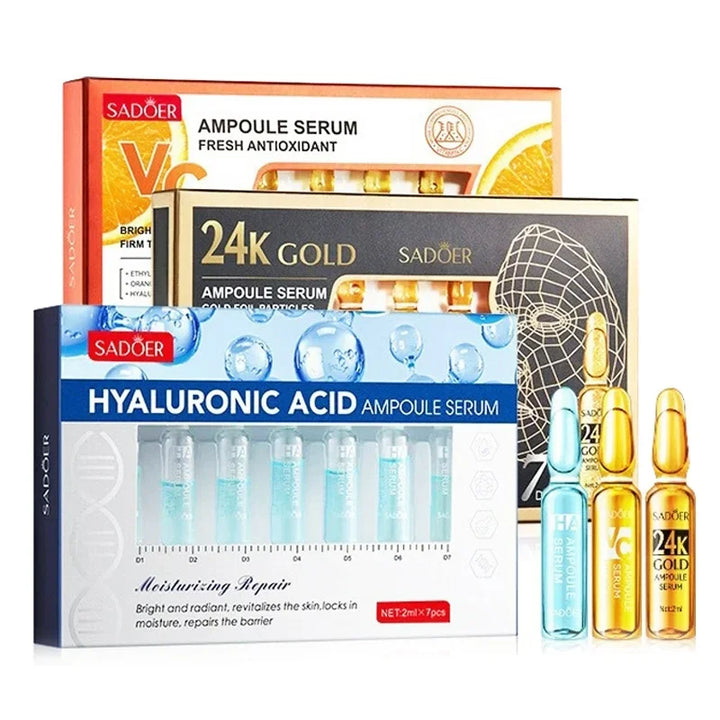 24K Gold Anti-Aging Face Serum Dark Spots Removal Hyaluronic Acid Pore Minimizer Whitening Wrinkle Remove Essence Skin Care