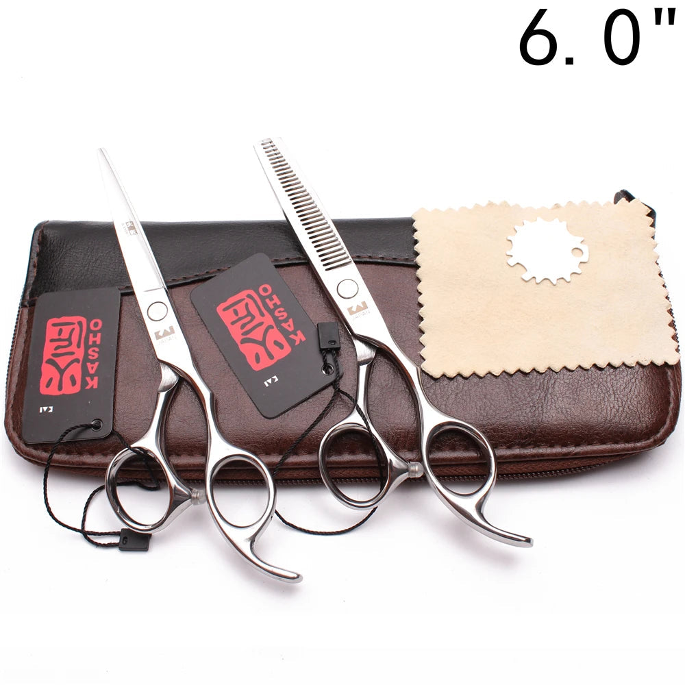 Professional Hair Scissors 5'' 6'' 7'' 8'' Japan Stainless Hairdressing Scissors Barber Thinning Shears Hair Cutting Scissors Halalzen