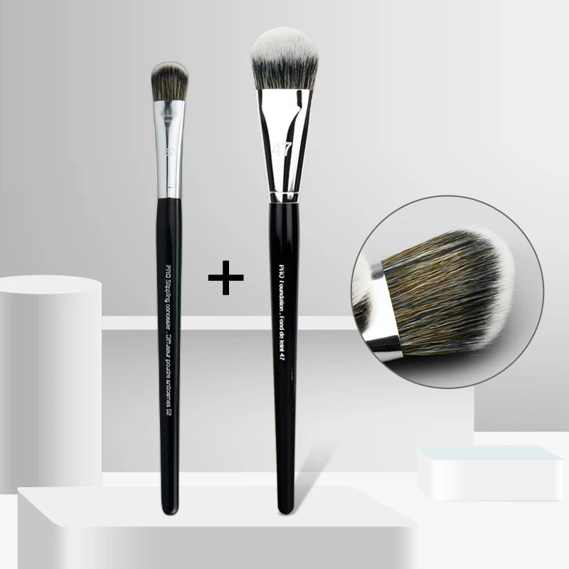 LOYBJ Professional Foundation Brush 47 Broom Head Liquid Foundation Shadow Concealer Brushes Women Face Base Makeup Beauty Tools Halalzen