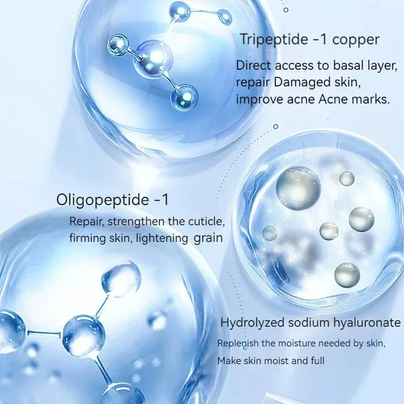 Blue Copper Peptide Freeze-Dried Powder Set Oligopeptide Anti Wrinkle Essence Shrink Pores Acne Treatment Skincare Serum 20pcs Halalzen