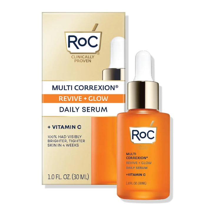 Patent-Pending Formula Vitamin C Facial Serum Infused With Hyaluronic Acid & Retinol, Daily Facial Care To Make Skin Appear Brighter & Smoother In Look