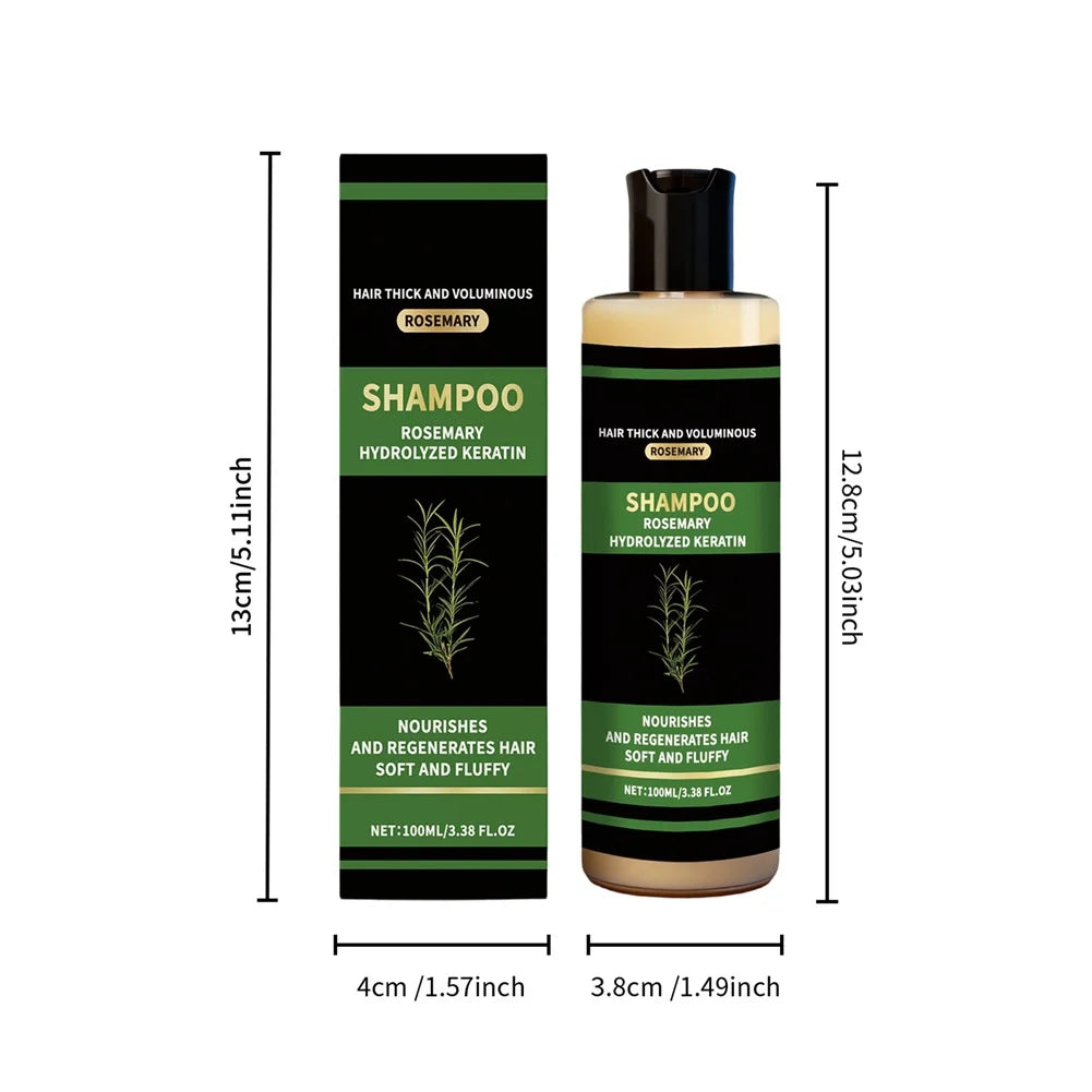 Rosemary Shampoo for Women & Men-Natural Thickening & Strengthening Shampoo with Hydrolyzed Keratin for Thinning Hair Anti Loss