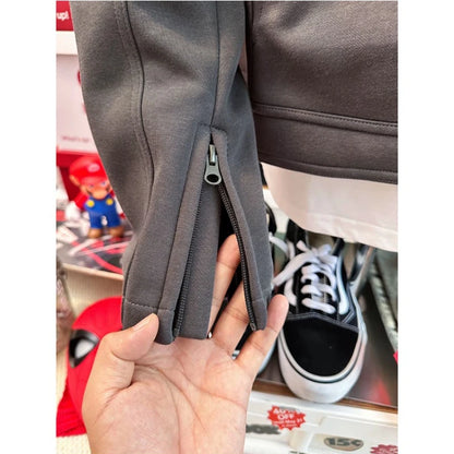 Autumn Regular Shoulder Motorcycle Hooded Sweatshirt with Fake Two - Piece Design | Original Quality Men's Hooded Jacket