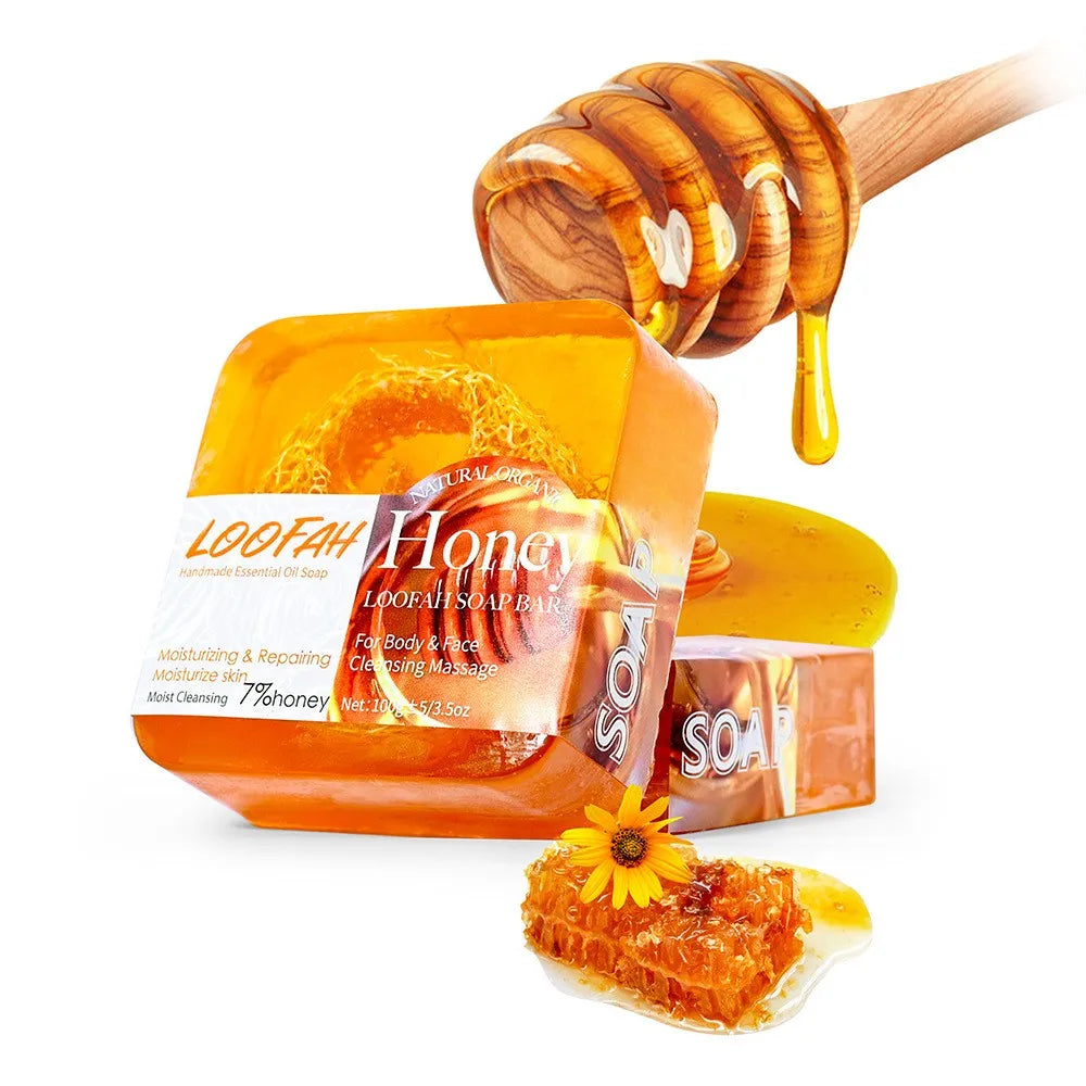 Loofah Honey Vitamin E Cleansing And Bath Essential Oil Soap, Plant Silk Melon Network Deeply Cleanses The Skin Halalzen
