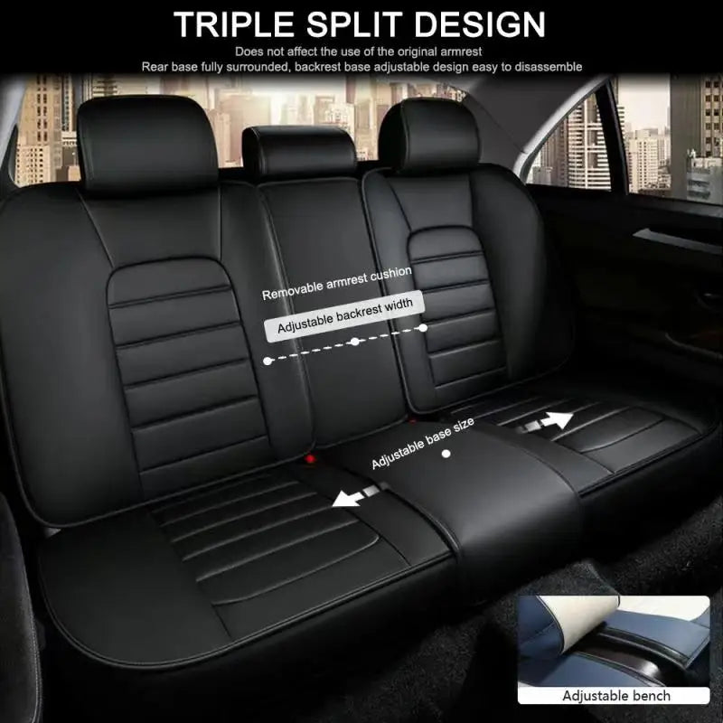 Car interior set: car seat cover, suitable for BUICK LACROSSE 2010-2016, waterproof PU leather, easy to clean, easy to install