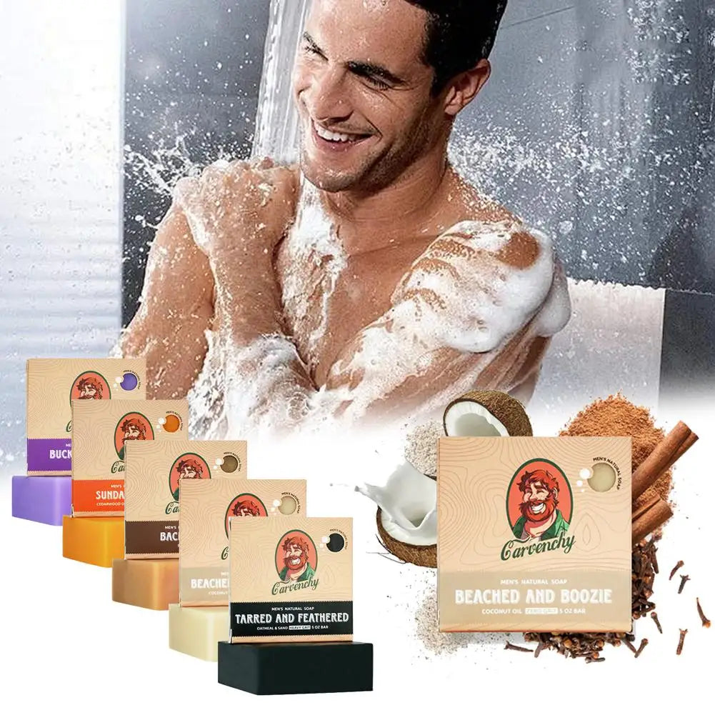 Multi Scent Natural Men's Bath Soap Coconut Oil Gentle Moisturizing Body Soap Hydrating Coconut Oil Body Cleanser Soap