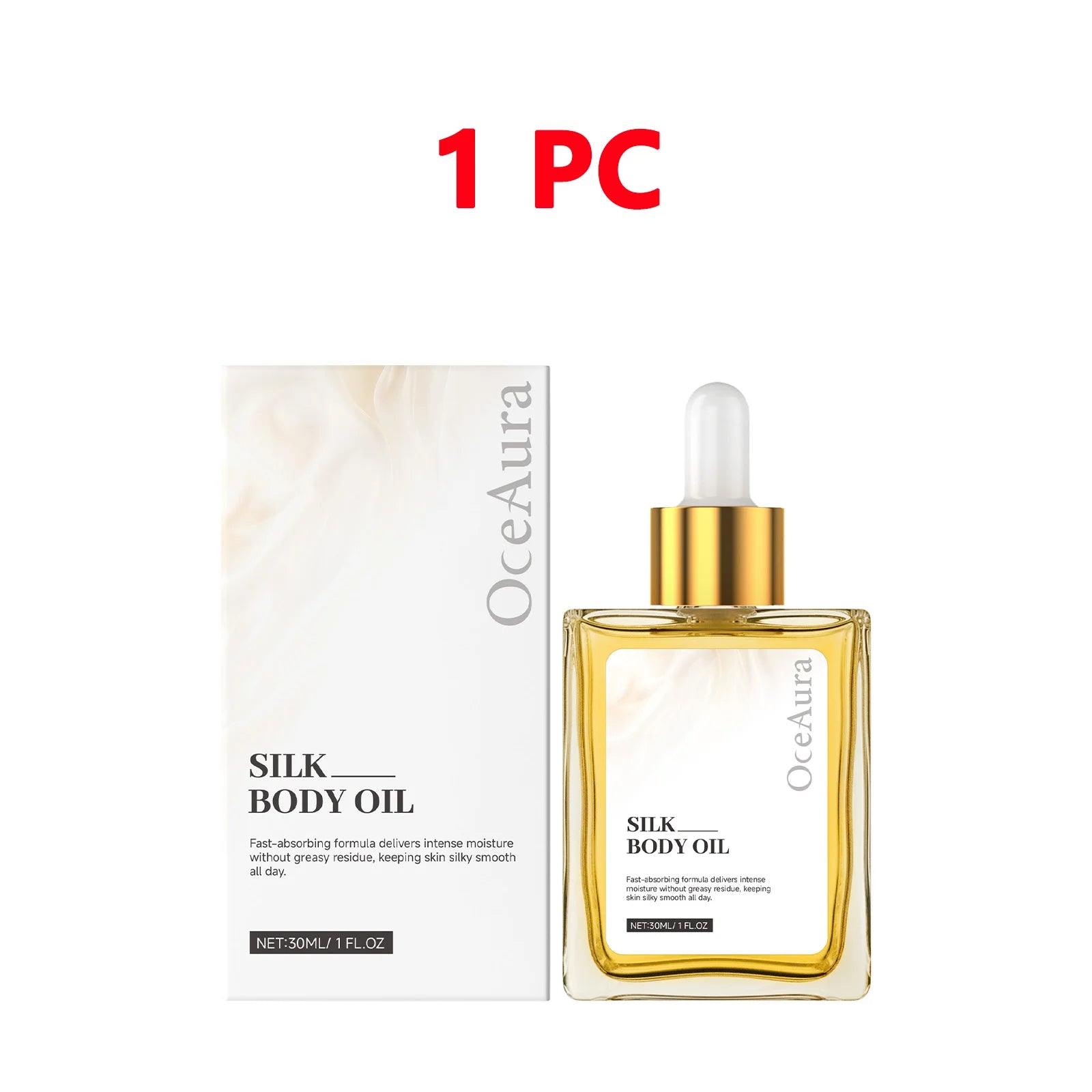 Silk Body Oil Moisturizing Skin Oil for Chest Thigh & Body Smooth Rejuvenation Massage Oil Body Care with Scent Luxuriou Dry Oil