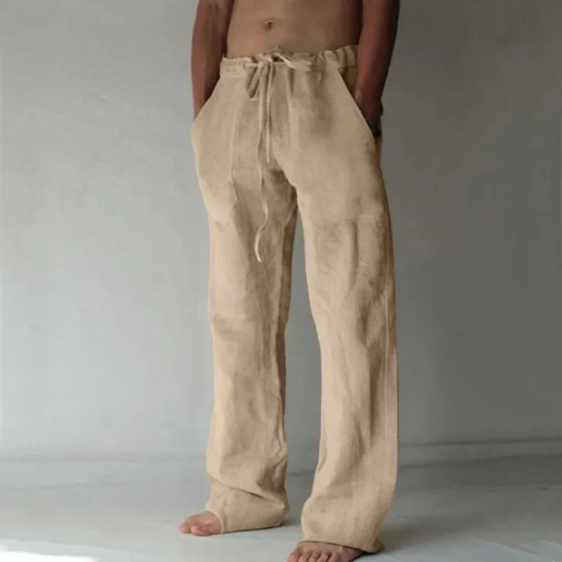 ropa hombre baggy pants Men's Cotton Linen Casual Pants Breathable Trousers Fitness Streetwear Clothing Jogging Autumn Summer