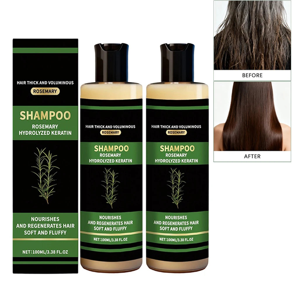 Rosemary Shampoo for Women & Men-Natural Thickening & Strengthening Shampoo with Hydrolyzed Keratin for Thinning Hair Anti Loss