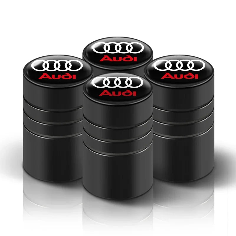 Car Tire Valve caps Emblem metal Cap Case For Audi sline S3 S4 TT Q2 Q3 Q5 Q7 Q8 A3 A4 A5 A6 A7 R8 B5 B6 accessories Car Styling