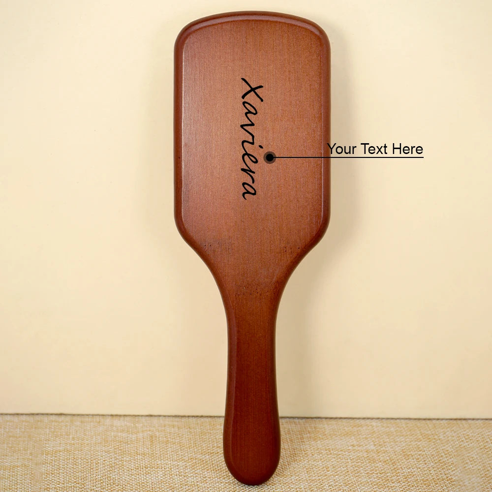 Custom Boar Bristle Natural Bamboo Hair Brush Air Cushion Hairbrush Detangling Scalp Massage Comb Salon Barber Styling Tools