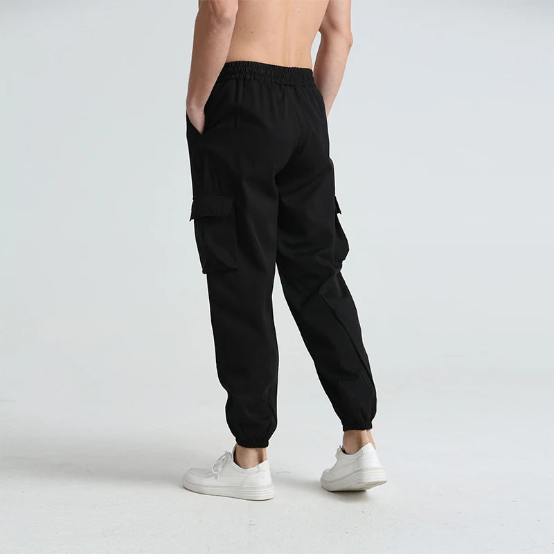 Men s Outdoor Hiking Cargo Pants Lightweight Quick Dry Breathable Trousers with Adjustable Waistband and Pockets