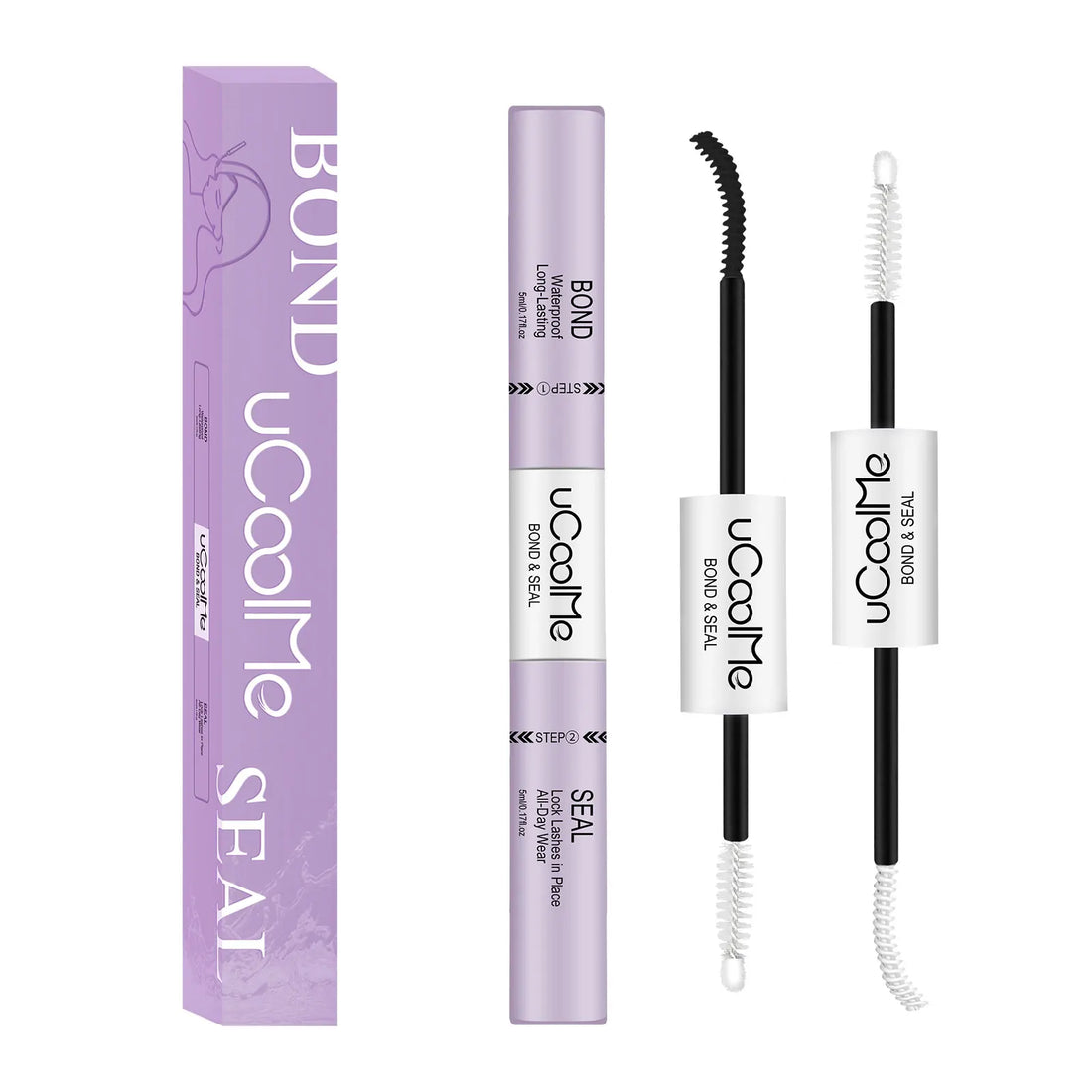 uCoolMe Lash Bond and Seal with Fast Glue Remover Strong Hold 150H Lashes Extension Waterproof and Long Lasting DIY Makeup Tool