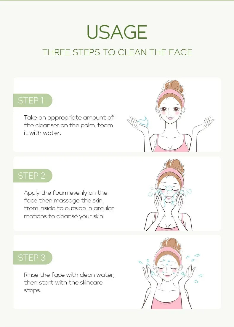 Vitamin C Facial Cleanser Skin Deep Cleansing Moisturizing Blackhead Removal skincare Face Wash Foam Face Cleanser Skin Care Halalzen