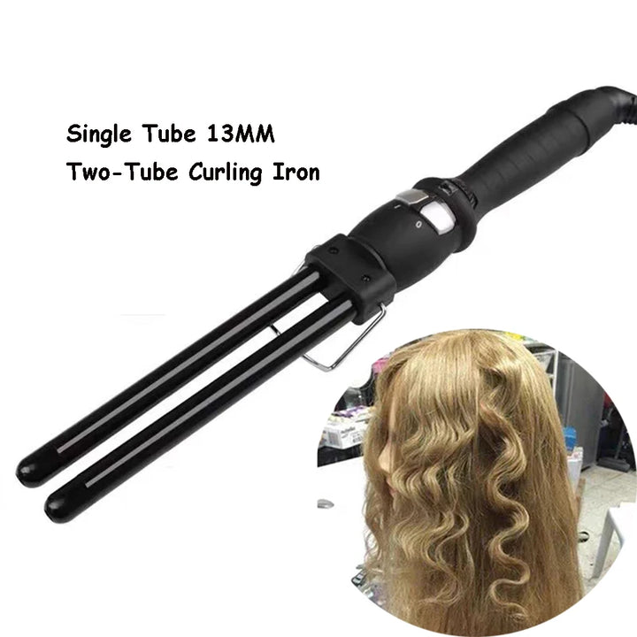 Hair Curling Iron Waver Pear Flower Cone Electric  Hair Curler Wand Salon Hot Perm Styling Tool 13MM Small Crimping Hair iron